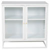 SIDEBOARD 85/85/40 cm  - vit, Design, metall/glas (85/85/40cm) - Livetastic