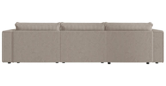 WOHNLANDSCHAFT Beige Cord  - Beige/Schwarz, MODERN, Kunststoff/Textil (153/350/153cm) - Xora
