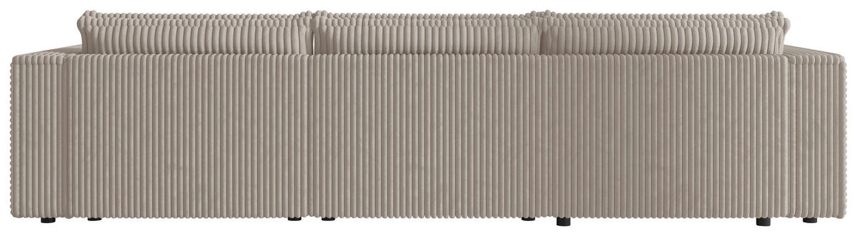 WOHNLANDSCHAFT Beige Cord  - Beige/Schwarz, MODERN, Kunststoff/Textil (153/350/153cm) - Xora