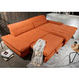 ECKSOFA  in Mikrofaser Orange  290/198 cm  - Schwarz/Orange, Design, Textil/Metall (290/198cm) - Xora