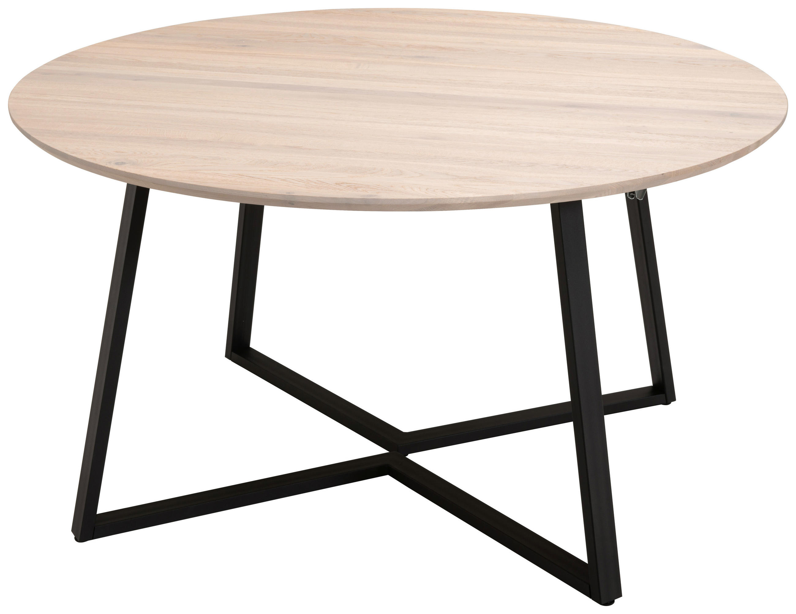 MATBORD svart, vit, ekfärgad rund  utdragbar, finns i olika storlekar  - vit/svart, Klassisk, metall/trä (160cm) - Dieter Knoll