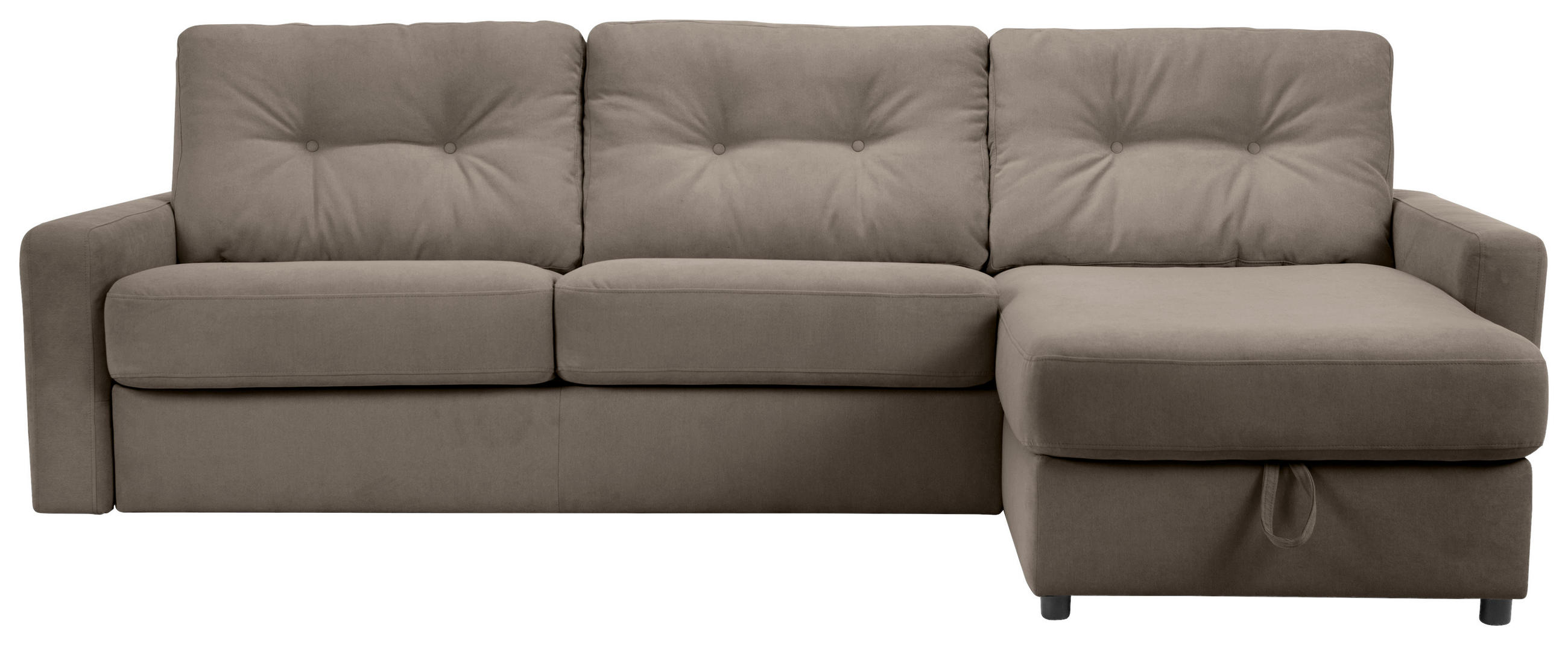 ECKSOFA Braun Webstoff  - Schwarz/Braun, KONVENTIONELL, Kunststoff/Textil (270/160cm) - Carryhome