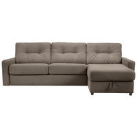 ECKSOFA Braun Webstoff  - Schwarz/Braun, KONVENTIONELL, Kunststoff/Textil (270/160cm) - Carryhome