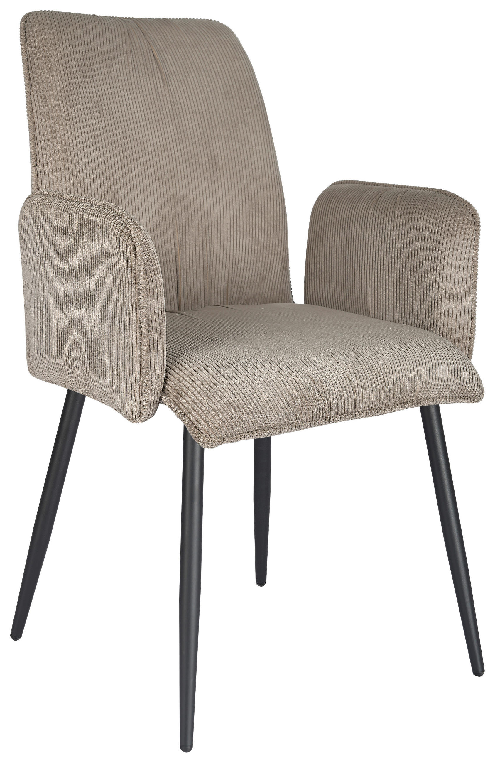 NASLANJAČ, kovina, tekstil rjava, črna  - črna/rjava, Design, kovina/tekstil (58/90/62cm) - Stylife