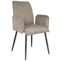 NASLANJAČ, kovina, tekstil rjava, črna  - črna/rjava, Design, kovina/tekstil (58/90/62cm) - Stylife