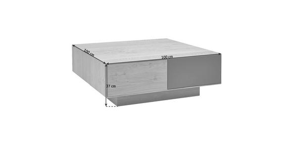 COUCHTISCH in Glas, Holz 100/100/37 cm - Eichefarben/Bronzefarben, Design, Glas/Holz (100/100/37cm) - Dieter Knoll