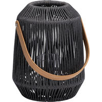 LED-LATERNE - Schieferfarben/Anthrazit, Basics, Glas/Holz (30/39/30cm) - Stern