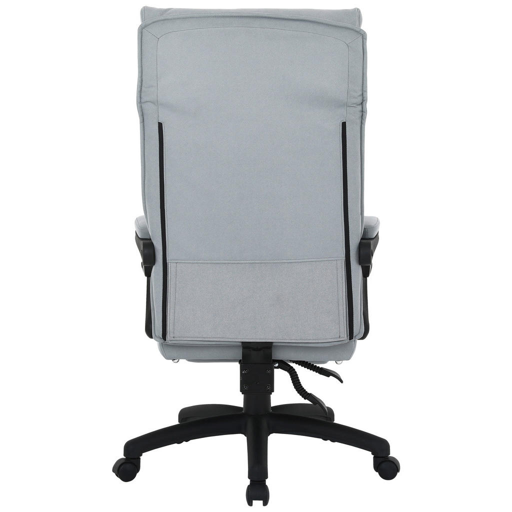 Thumbnail - Venda Chefsessel, Hellgrau, Metall, Kunststoff, Textil, Drehkreuz, 63.5x114-122x70 cm, Sitzfläche 360° drehbar, ausziehb...