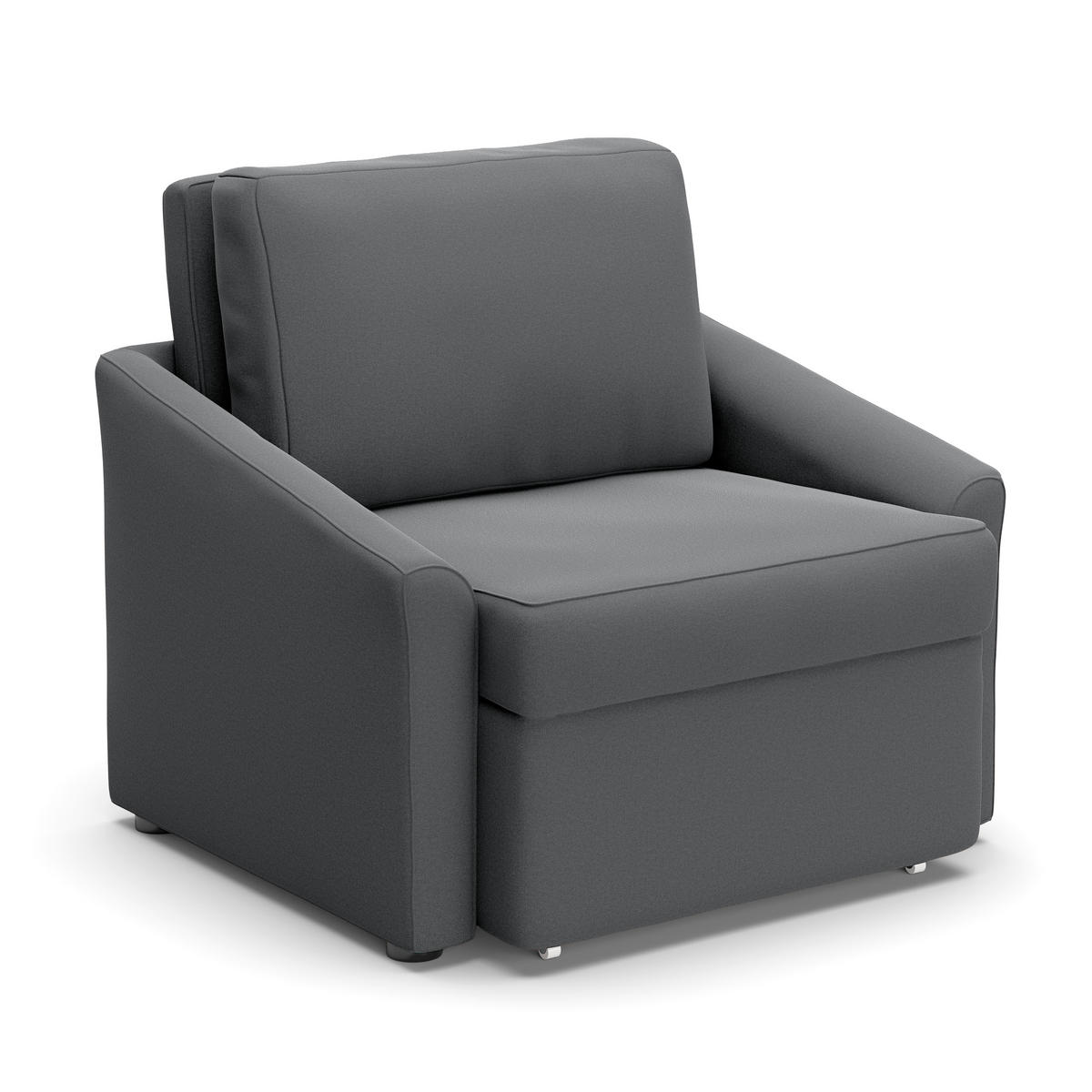 SCHLAFSESSEL RELAX BOX Mikrofaser Schlammfarben Liegefunktion Rücken echt  - Schlammfarben/Schwarz, Basics, Kunststoff/Textil (108/86/96cm) - MID.YOU