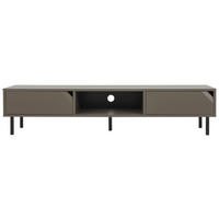 LOWBOARD  176,5/39/43 cm  - Taupe/Schwarz, Design, Holzwerkstoff/Metall (176,5/39/43cm)