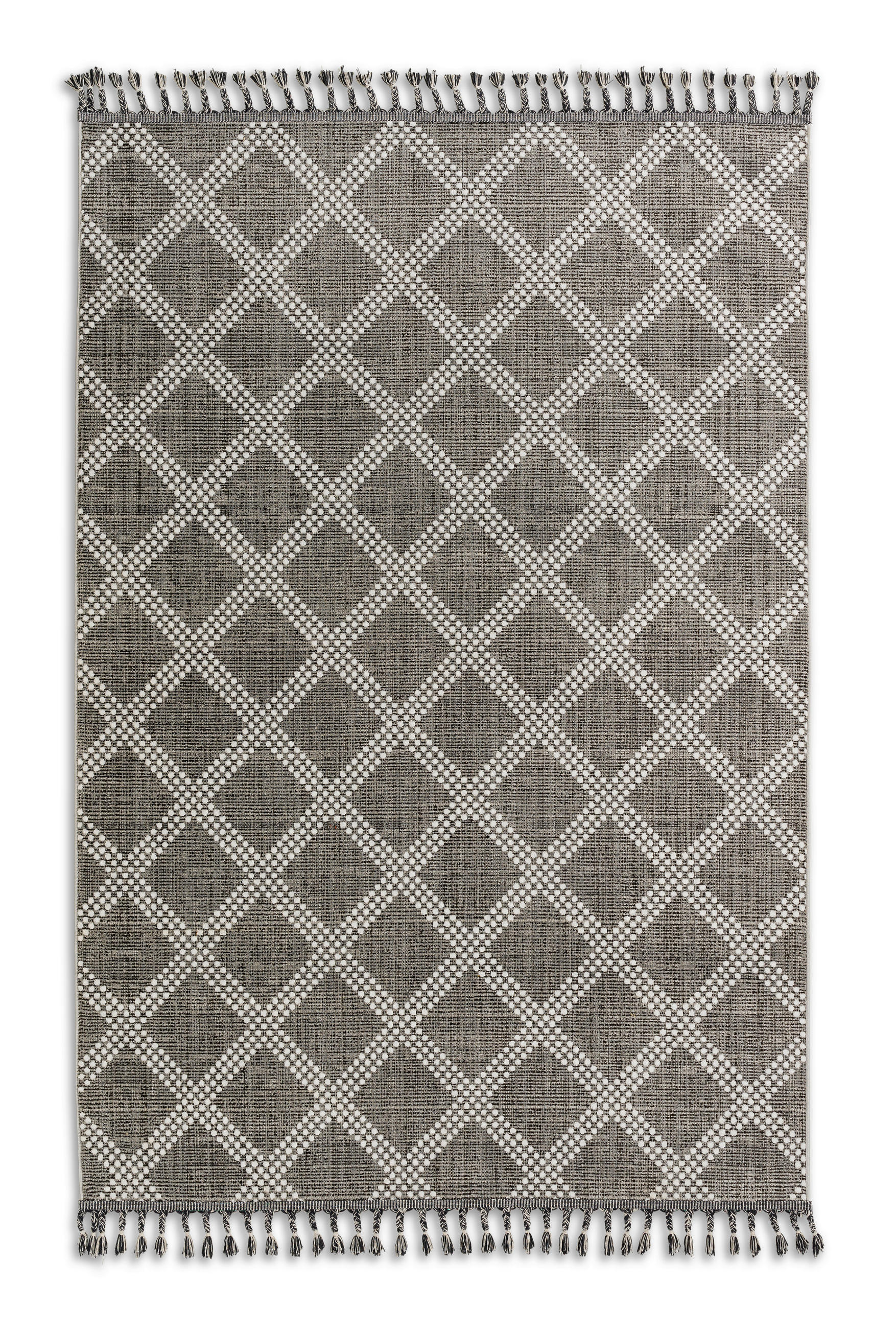 WEBTEPPICH 160/230 cm Ravenna Grau, Weiß  - Weiß/Grau, Design, Textil (160/230cm) - Novel