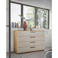 SIDEBOARD Tizio 120/83/46 cm 4 Schublade(n)  - Sandfarben/Eichefarben, Design, Holzwerkstoff/Metall (120/83/46cm) - Dieter Knoll
