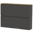 HÄNGESCHUHSCHRANK 110/82/22 cm  - Eichefarben/Anthrazit, Design, Holzwerkstoff (110/82/22cm) - Moderano