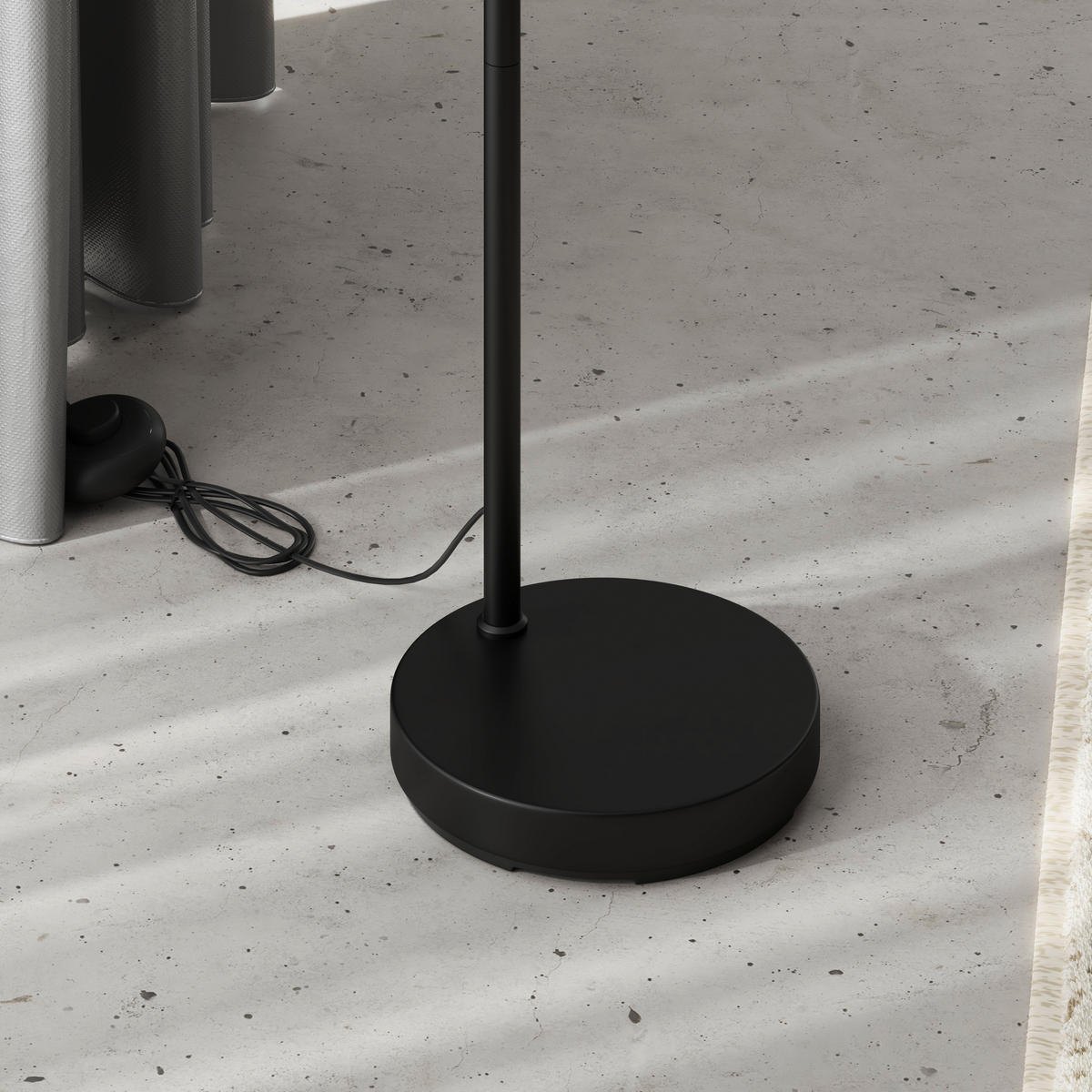 ÁLLÓLÁMPA - fekete, Basics, műanyag/fém (46/25/150cm)