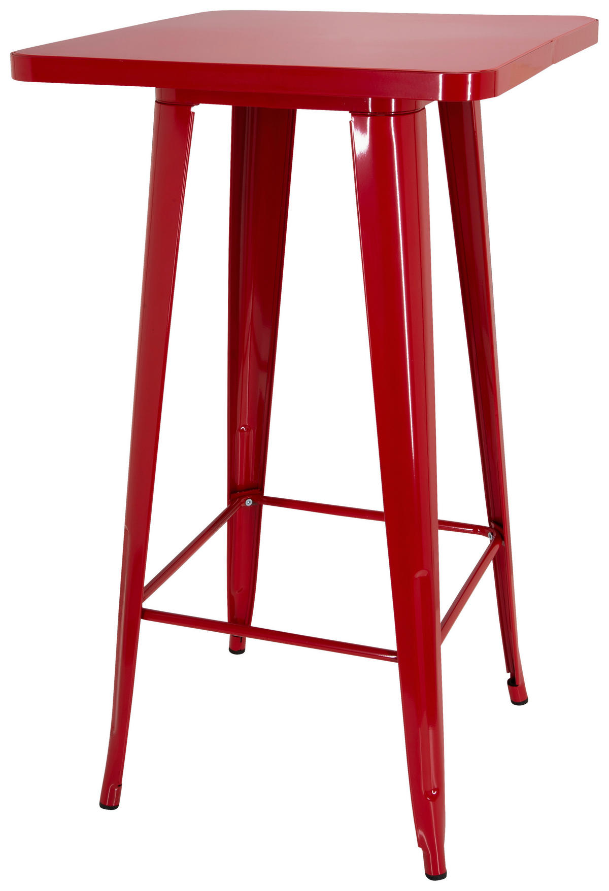 BAROVÝ STŮL, červená, 60/60/103,5 cm - červená, Basics, kov (60/60/103,5cm) - MID.YOU