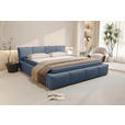 POLSTERBETT 180/200 cm,  in Blau, Lattenrost, Bettkasten,  - Blau/Schwarz, Design, Holz/Textil (180/200cm) - Xora