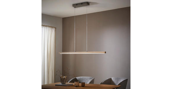LED-HÄNGELEUCHTE 114 cm  - Eichefarben, LIFESTYLE, Holz/Kunststoff (114cm) - Novel