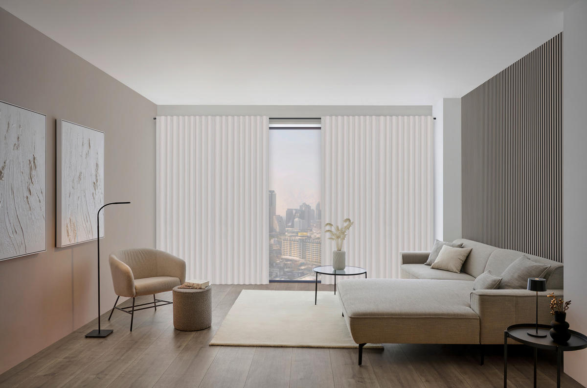 HOTOVÝ ZÁVĚS, neprůsvitné, 140/260 cm - světle šedá, Design, textil (140/260cm) - Dieter Knoll