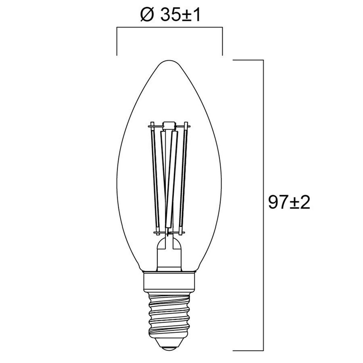 LED FILAMENT IZZÓ   E14  - Basics (3,5/9,7cm)