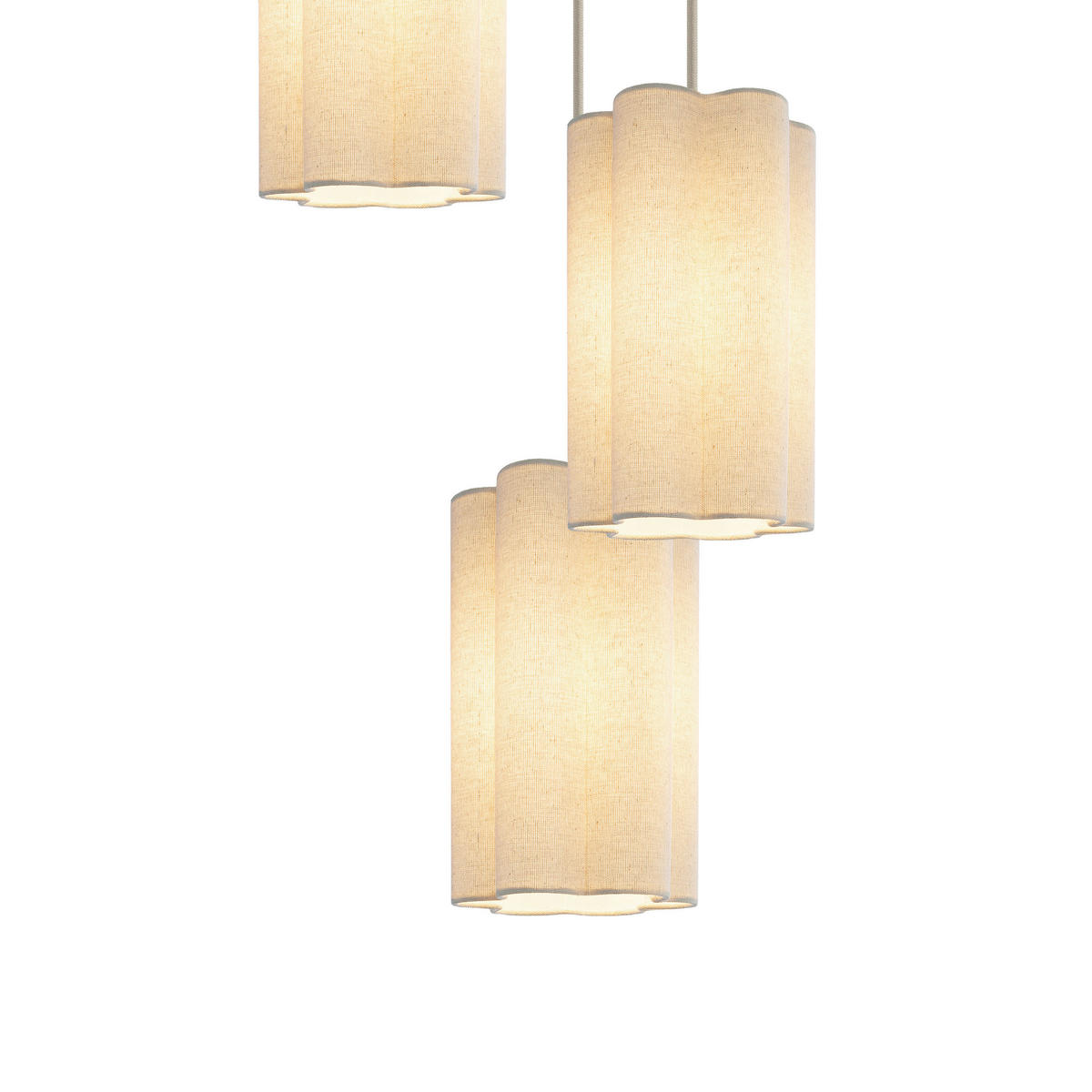 HÄNGELEUCHTE 34/120 cm  - Beige, Trend, Kunststoff/Textil (34/120cm) - Novel