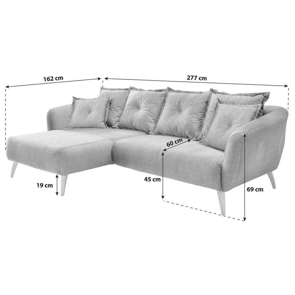 Thumbnail - Livetastic Ecksofa, Blau, Holz, Textil, Buche, Fichte, Kiefer, Uni, 3-Sitzer, Füllung: Komfortschaum,Schaumstoff, L-Form...