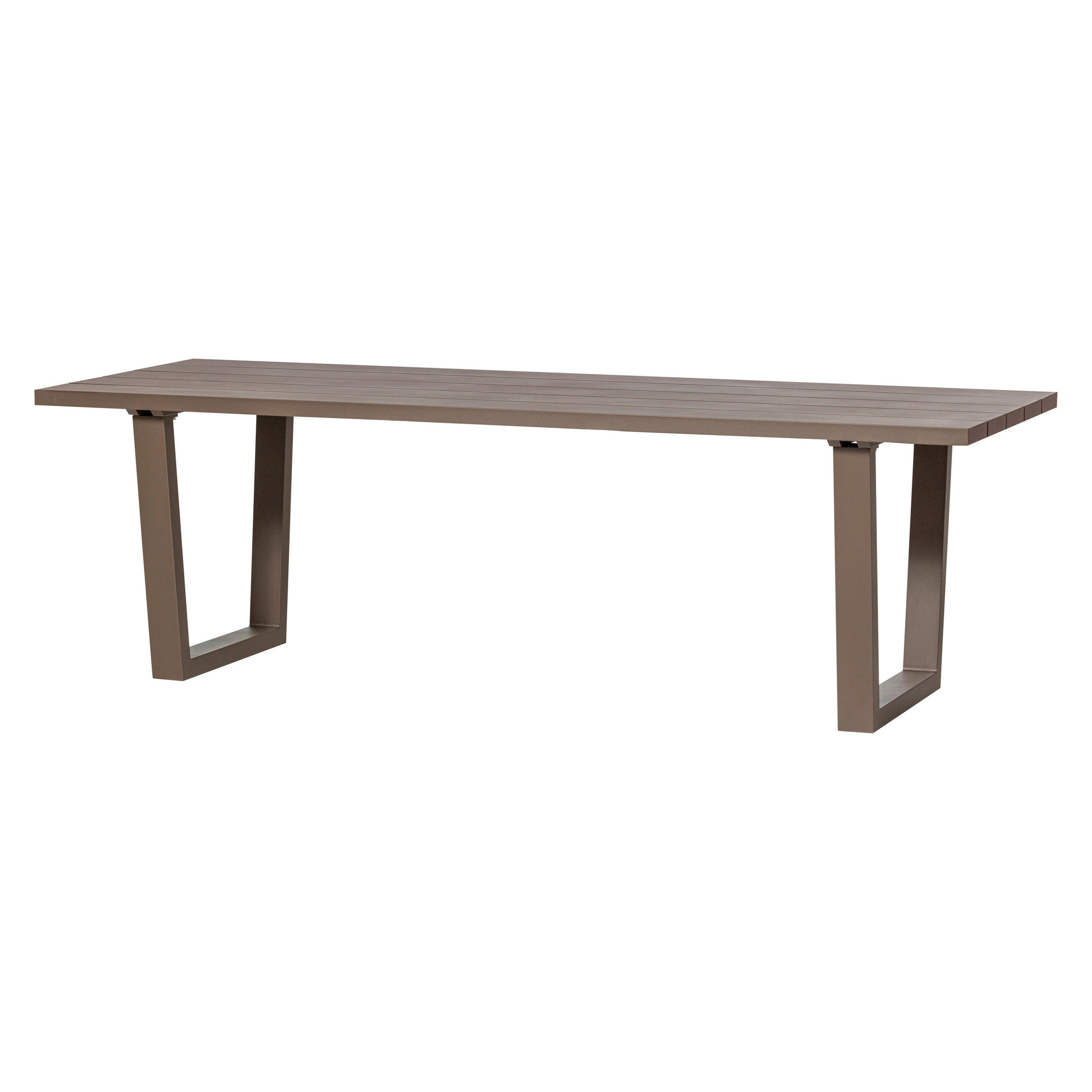 GARTENTISCH 240/87/75 cm Metall rechteckig  - Braun, MODERN, Metall (240/87/75cm) - Livetastic