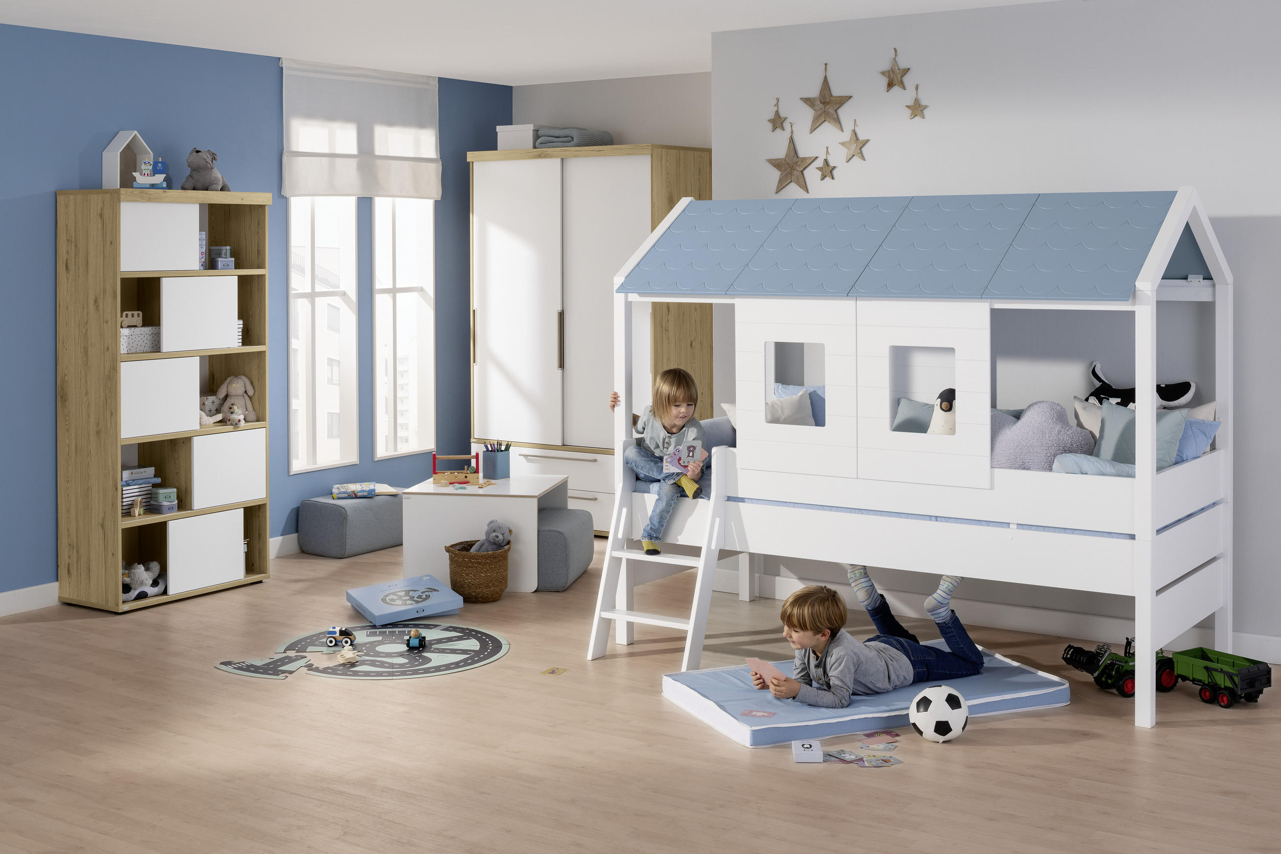 HAUSBETT Absturzsicherung 90/200 cm  in Weiß  - Weiß, KONVENTIONELL, Holzwerkstoff (90/200cm) - Paidi