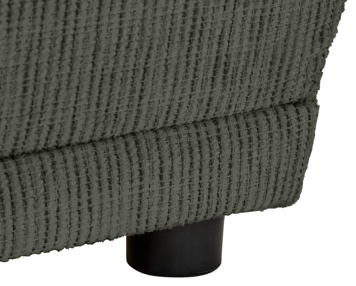 CHAISELONGUE in Chenille Dunkelgrün  - Dunkelgrün/Schwarz, Konventionell, Kunststoff/Textil (93/73/171cm) - MID.YOU