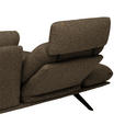 ECKSOFA  in Flachgewebe Dunkelbraun  155/234 cm  - Dunkelbraun/Schwarz, Design, Textil/Metall (155/234cm) - Dieter Knoll