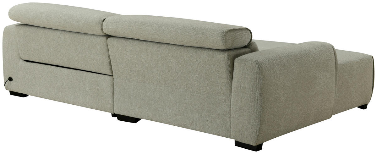ECKSOFA Beige Mikrofaser  - Beige/Schwarz, Design, Holz/Textil (172/256cm) - Carryhome