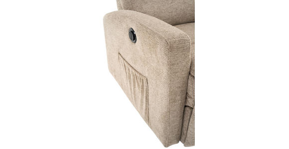 FERNSEHSESSEL  mit Webstoff Braun, Schwarz  - Schwarz/Braun, Design, Kunststoff/Textil (76/102/93cm) - Carryhome
