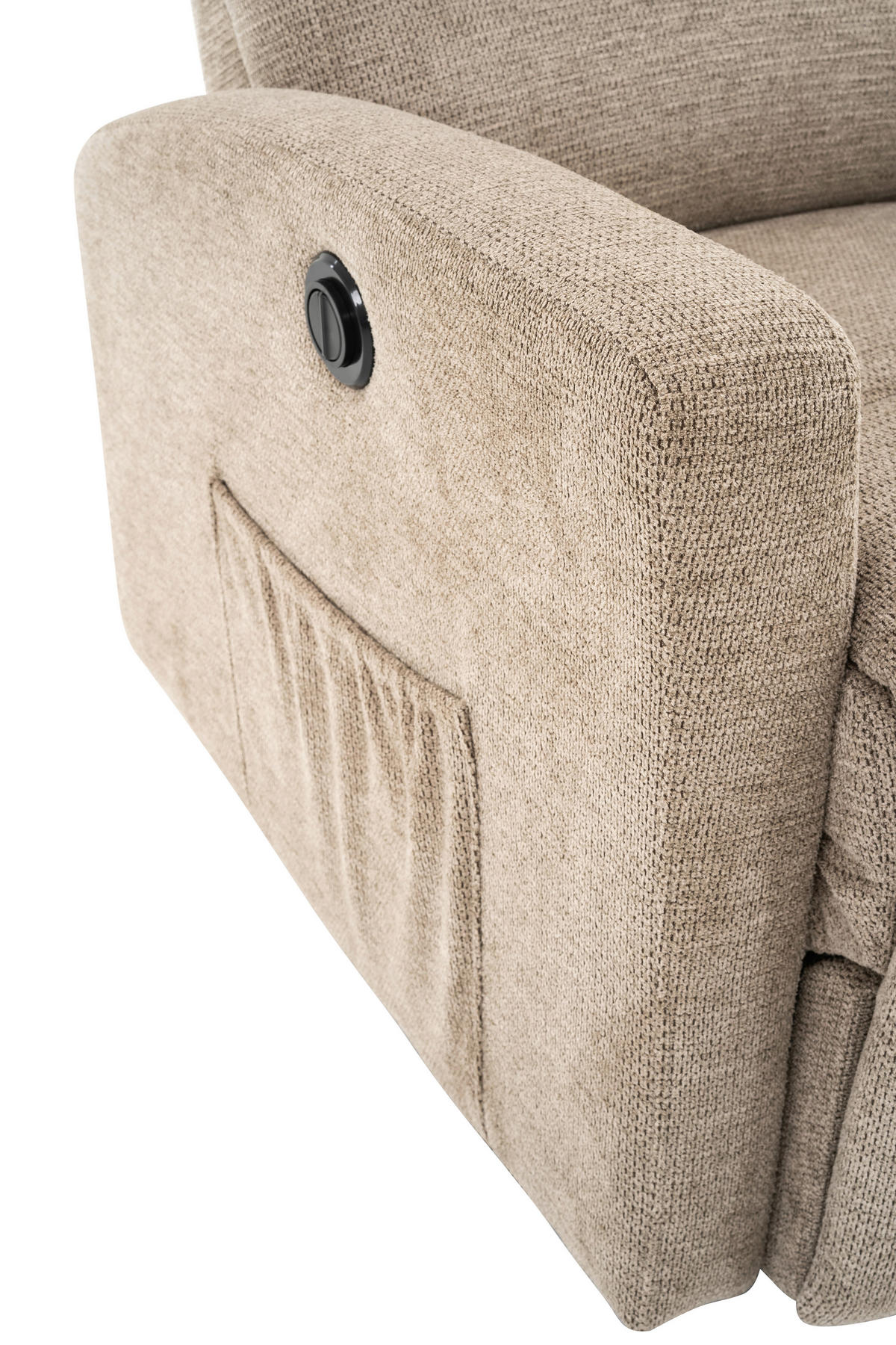 FERNSEHSESSEL  mit Webstoff Braun, Schwarz  - Schwarz/Braun, Design, Kunststoff/Textil (76/102/93cm) - Carryhome