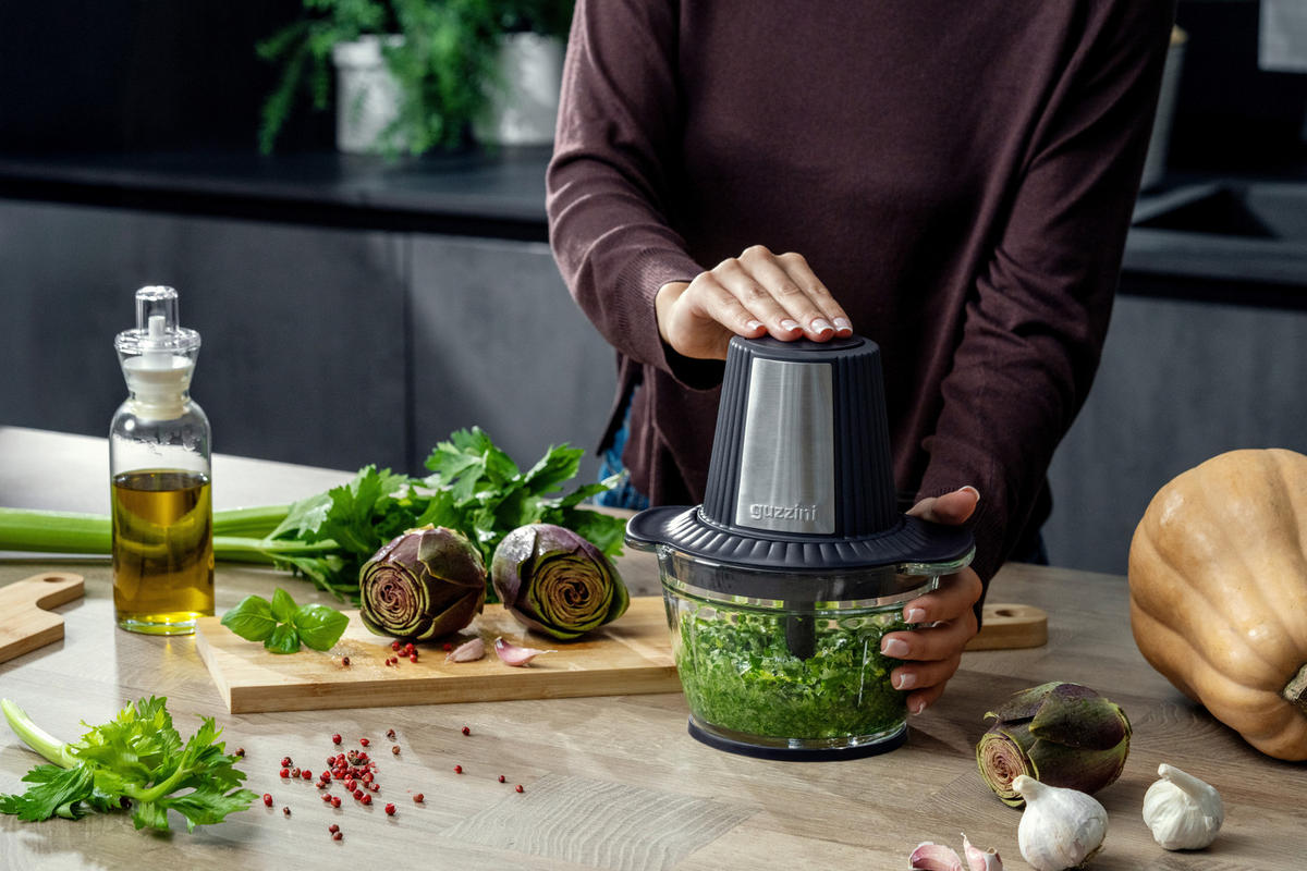 UNIVERSALZERKLEINERER Sous Chef  - Anthrazit, Basics, Glas/Kunststoff (1l) - GUZZINI