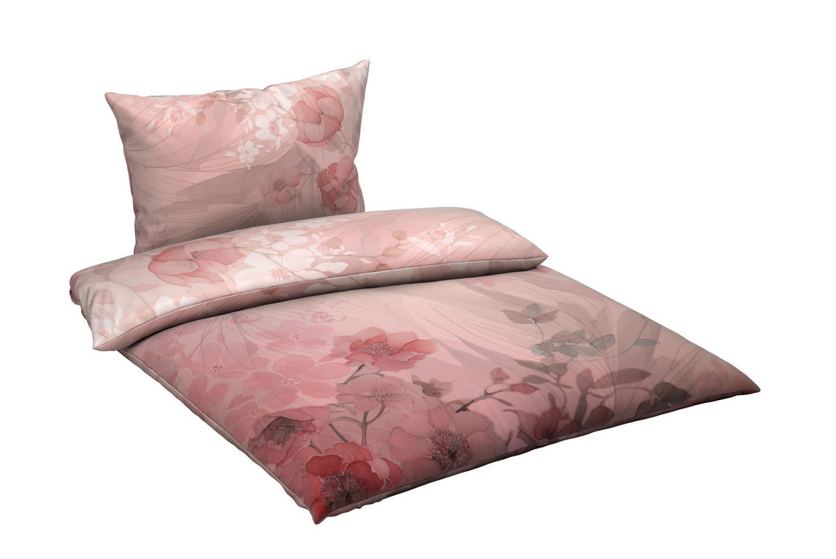 POSTELJINA TANJA 140/200 cm saten svetloružičasta  - svetloružičasta, Konvencionalno, tekstil (140/200cm) - Novel