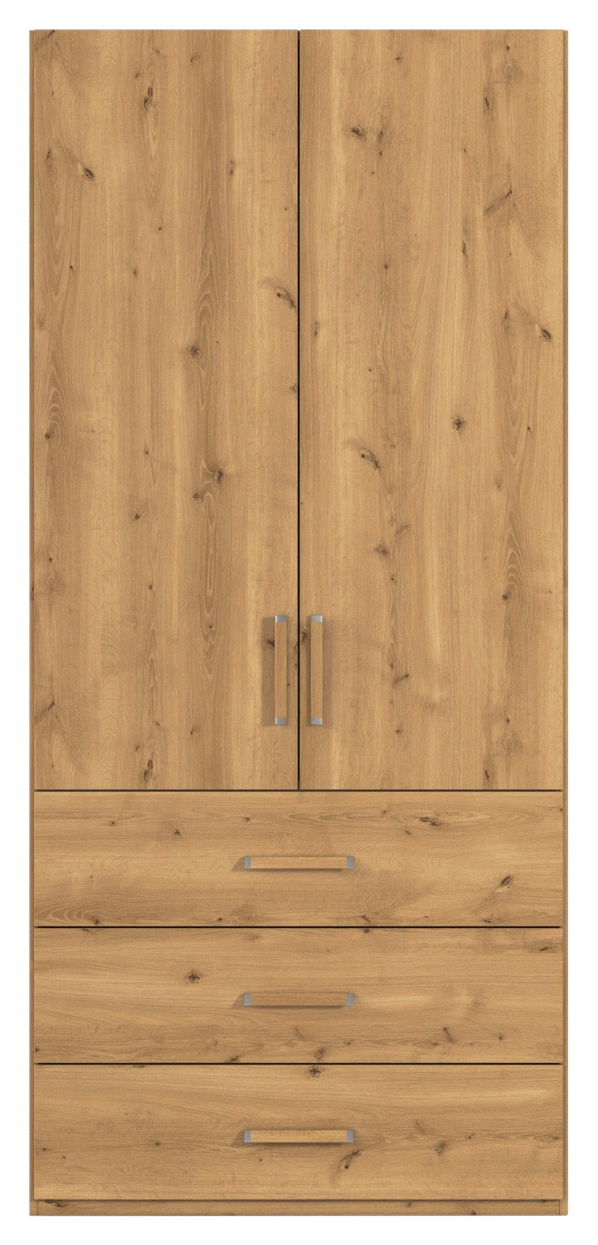 DREHTÜRENSCHRANK 101/223/60 cm 2-türig Eichefarben  - Eichefarben, Design, Holzwerkstoff/Kunststoff (101/223/60cm) - Novel