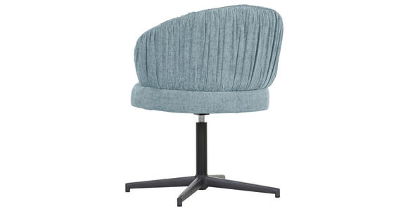 STUHL - Schwarz/Hellblau, Design, Textil/Metall (63/82/65cm) - Novel