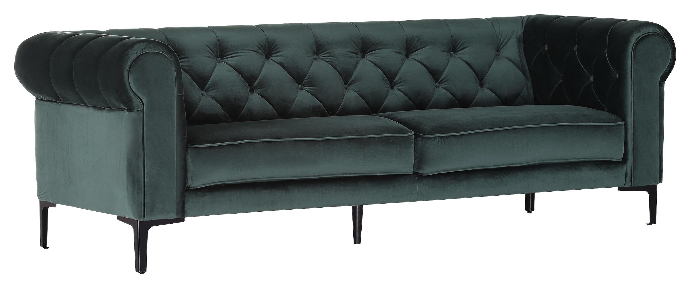 Dreisitzer-Sofa in Textil Grün, Petrol