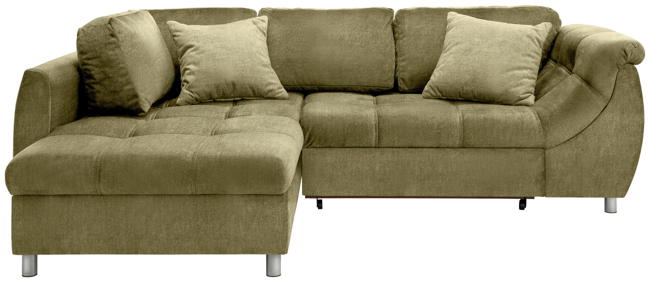 COLțAR textil verde  - culoare crom/verde, Design, plastic/textil (190/250cm) - Livetastic
