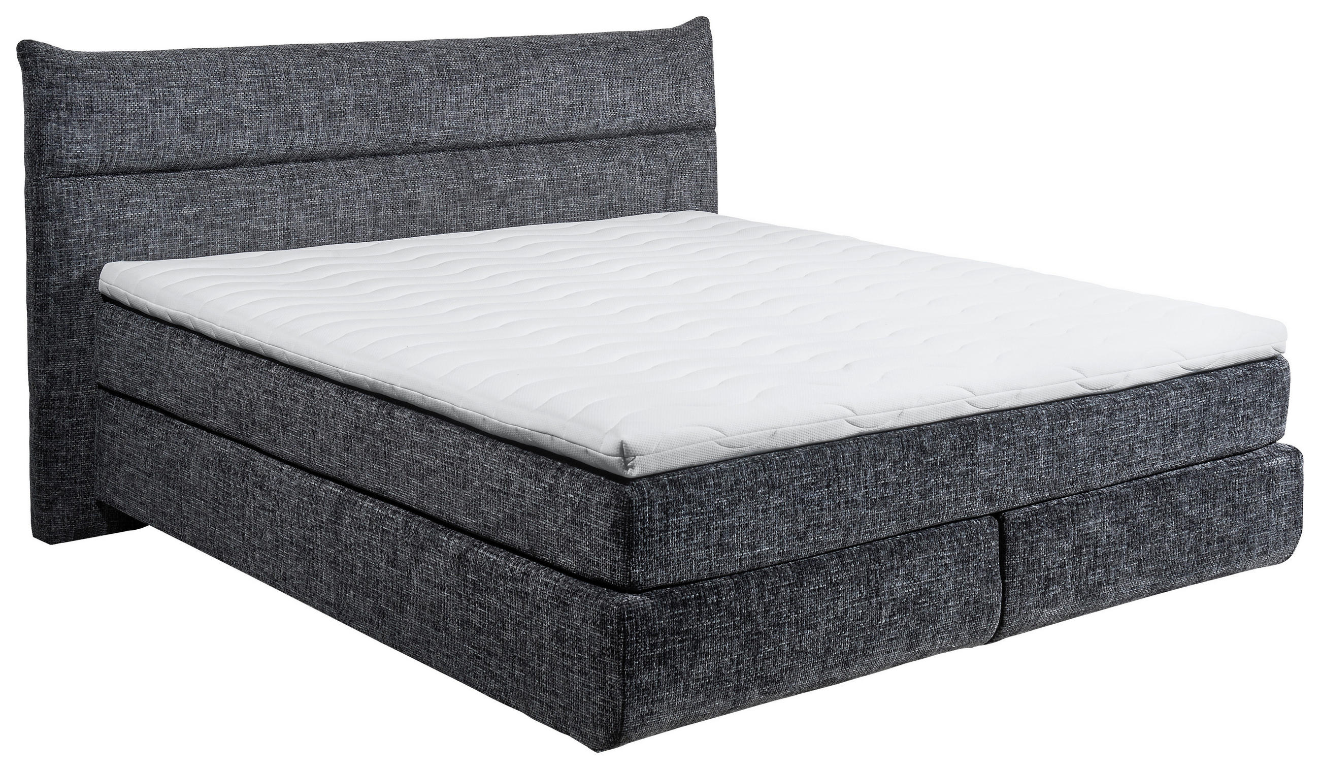 BOXSPRINGBETT 180/200 cm  in Anthrazit  - Anthrazit/Schwarz, MODERN, Holzwerkstoff/Kunststoff (180/200cm) - MID.YOU