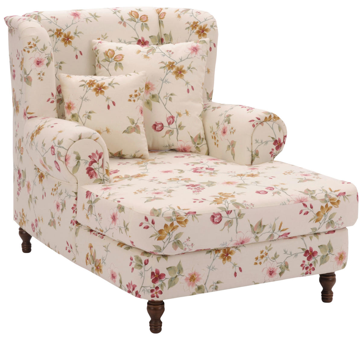 XXL-SESSEL Flachgewebe Weiß    - Nussbaumfarben/Weiß, MODERN, Holz/Textil (103/103/149cm) - Max Winzer