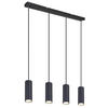 HÄNGELEUCHTE 65/6/120 cm   - Schwarz, Design, Metall (65/6/120cm) - Globo
