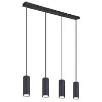 HÄNGELEUCHTE 65/6/120 cm   - Schwarz, Design, Metall (65/6/120cm) - Globo