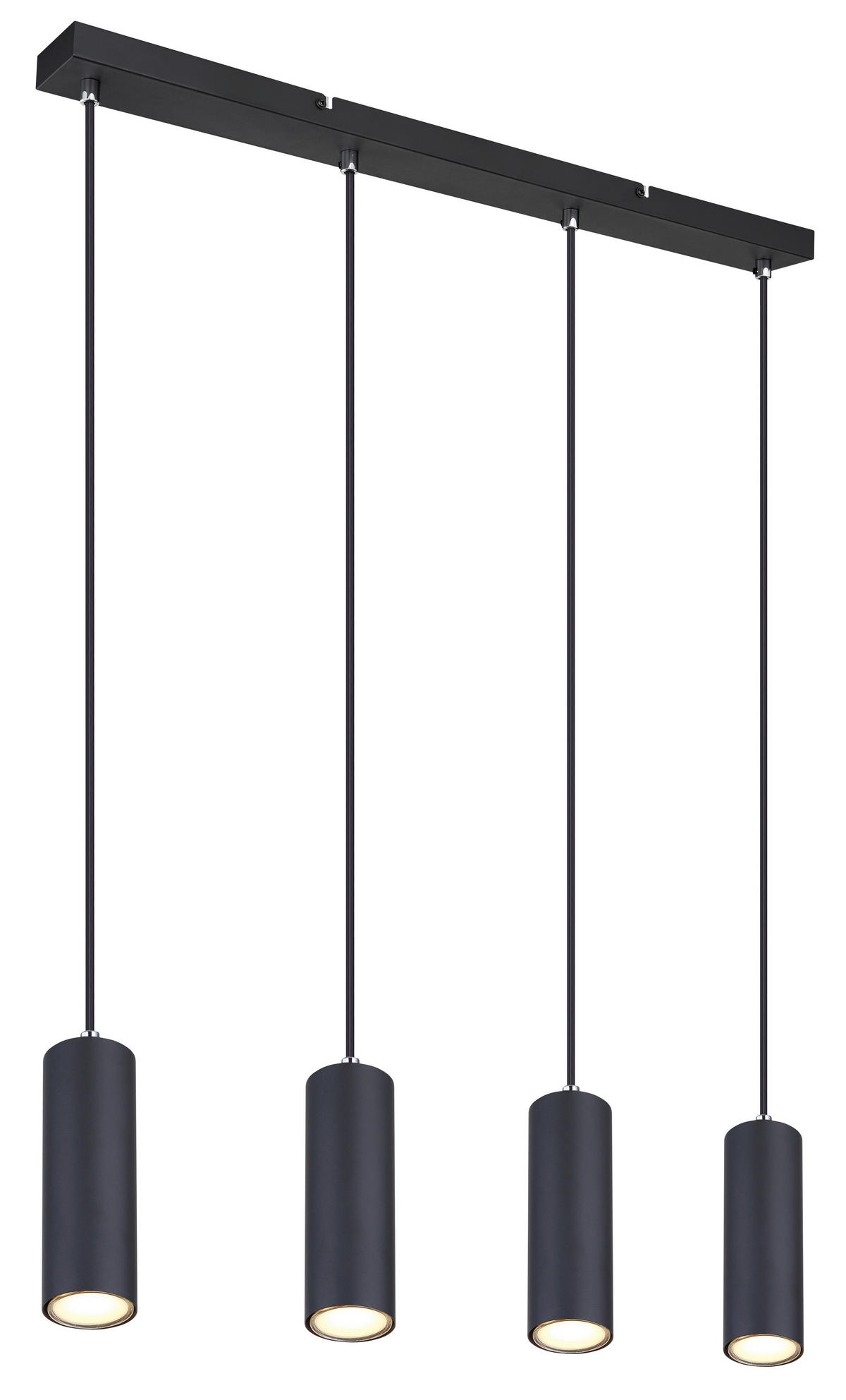 HÄNGELEUCHTE 65/6/120 cm   - Schwarz, Design, Metall (65/6/120cm) - Globo