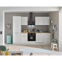 KÜCHENBLOCK 280 cm   in Weiß, Eiche Artisan  - Chromfarben/Weiß, Basics, Holzwerkstoff/Metall (280cm) - MID.YOU