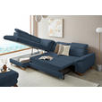 ECKSOFA in Bouclé Blau  - Blau/Eichefarben, MODERN, Holz/Textil (212/287cm) - Valnatura