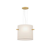 HÄNGELEUCHTE 50/150 cm  - Messingfarben/Weiß, KONVENTIONELL, Textil/Metall (50/150cm) - Trio Leuchten