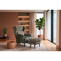 HOCKER Textil Braun, Schwarz  - Schwarz/Braun, Modern, Holzwerkstoff/Textil (63/43/42cm) - MID.YOU