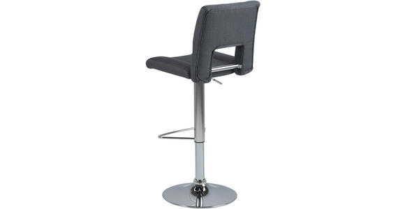BARHOCKER in Metall, Textil Dunkelgrau - Chromfarben/Dunkelgrau, Design, Textil/Metall (41,5/94-115/52cm) - Carryhome