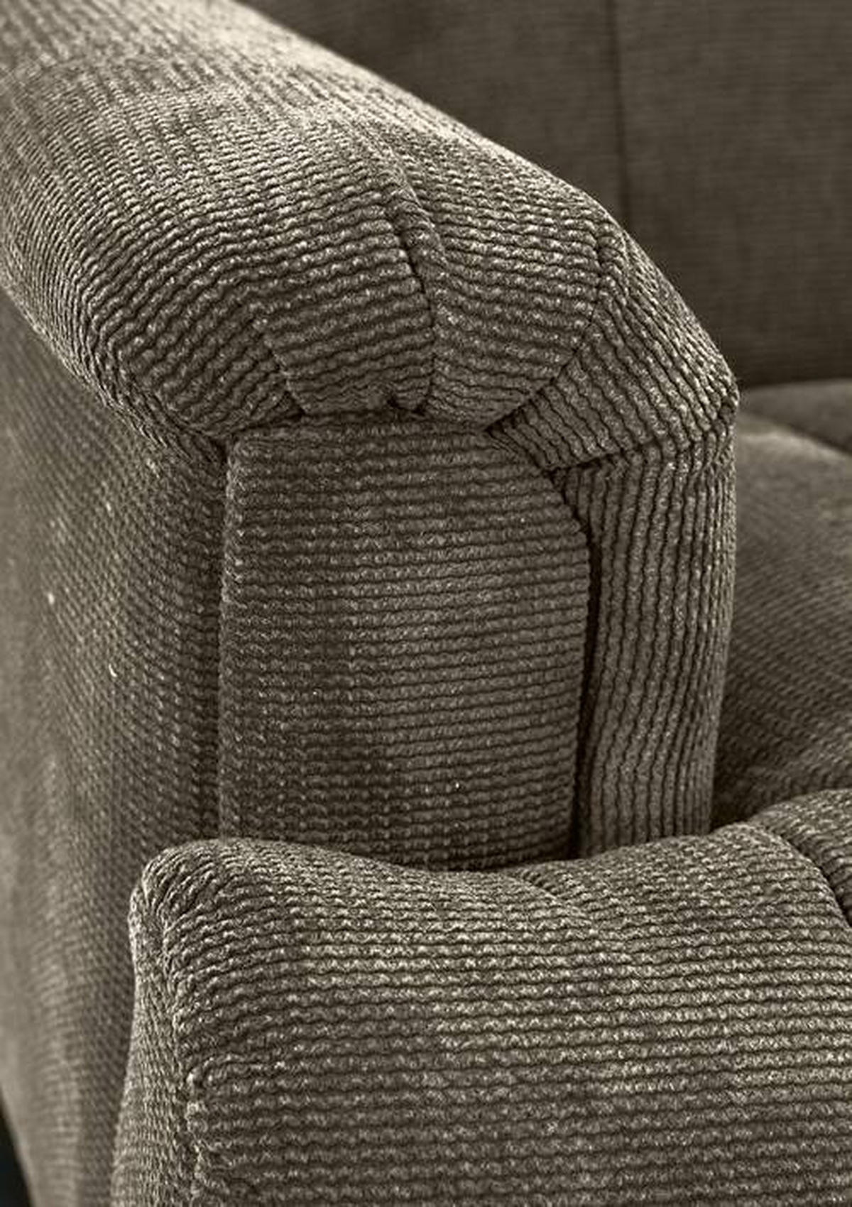 SITZBANK in Textil Schwarz, Dunkelbraun  - Dunkelbraun/Schwarz, Design, Textil/Metall (175/89/75cm) - Novel