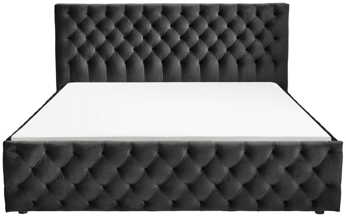 TAPECIRANI KREVET   180/200 cm   crna  - crna, Konvencionalno, tekstil/plastika (180/200cm) - Carryhome